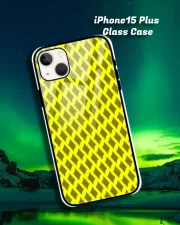 Yellow Mehandi iPhone 15 Plus Mobile Back Cover Glass Case