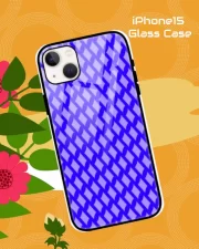 Purple iPhone 15 Mobile Back Cover Glass Case