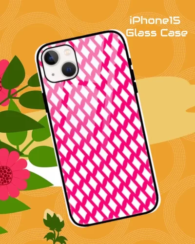 Raspberry iPhone 15 Mobile Back Cover Glass Case
