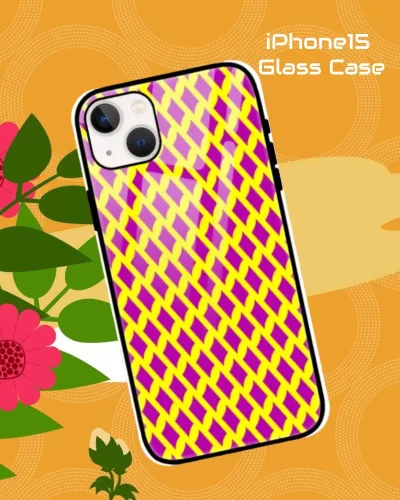 Yellow Rani iPhone 15 Mobile Back Cover Glass Case