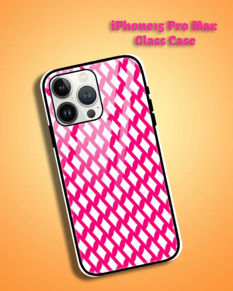 Raspberry iPhone 15 Pro Max Mobile Back Cover Glass Case - Image 1