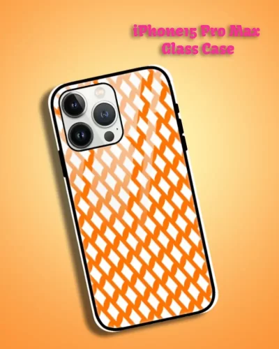 Saffron iPhone 15 Pro Max Mobile Back Cover Glass Case