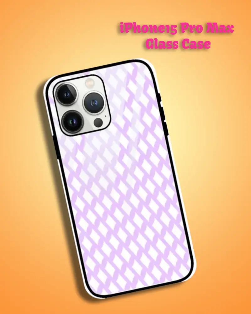 Pink iPhone 15 Pro Max Mobile Back Cover Glass Case - Image 1