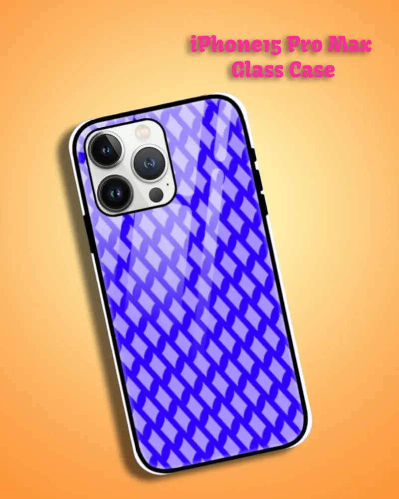 Purple iPhone 15 Pro Max Mobile Back Cover Glass Case - Image 1