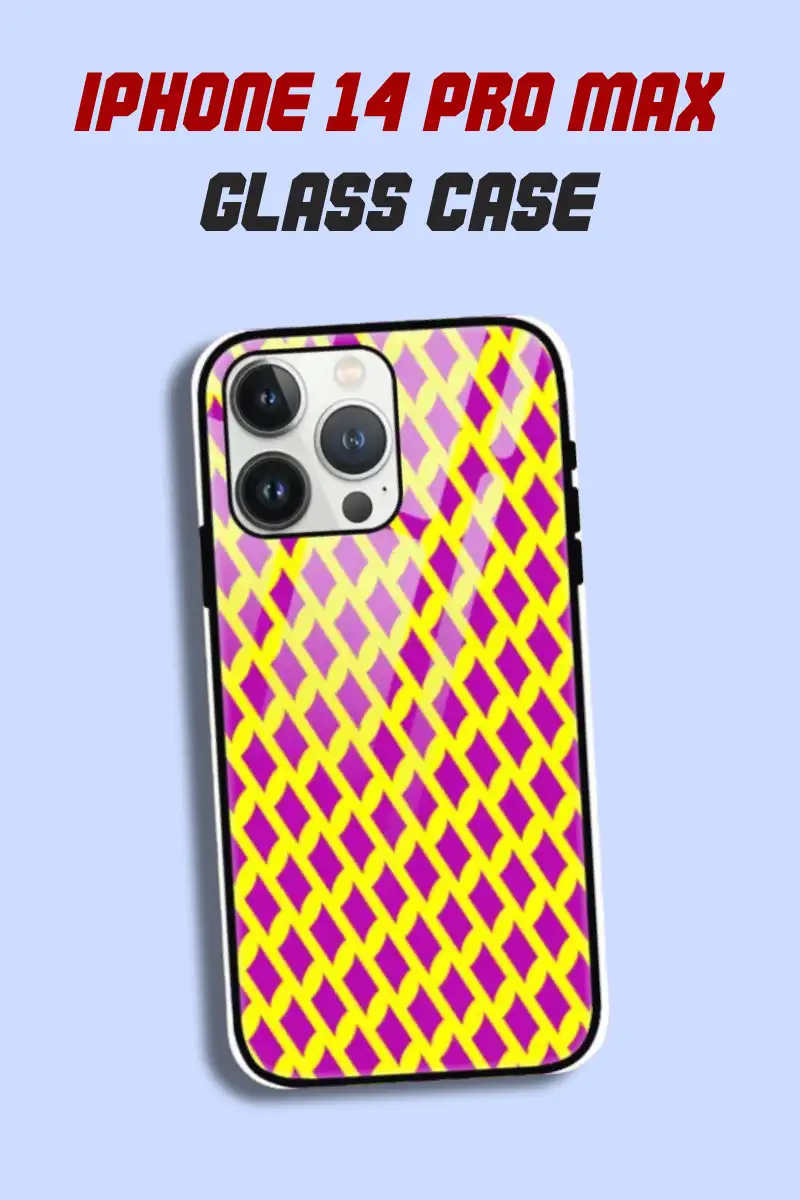 Yellow Rani iPhone 14 Pro Max Back Cover Mobile Glass Case - Image 1