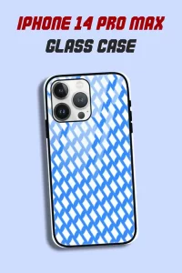 Blue iPhone 14 Pro Max Back Cover Mobile Glass Case