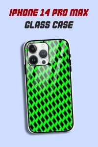 Green Black iPhone 14 Pro Max Back Cover Mobile Glass Case