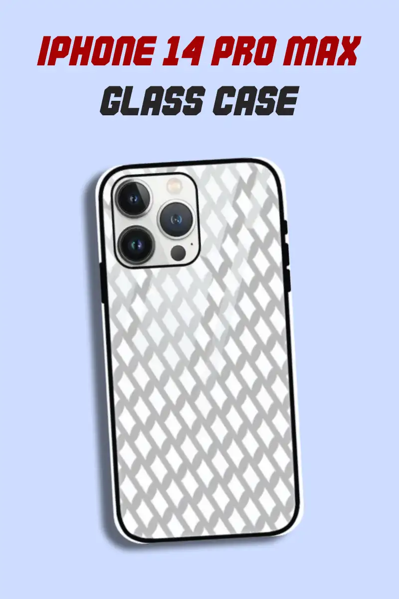 Grey iPhone 14 Pro Max Back Cover Mobile Glass Case - Image 1