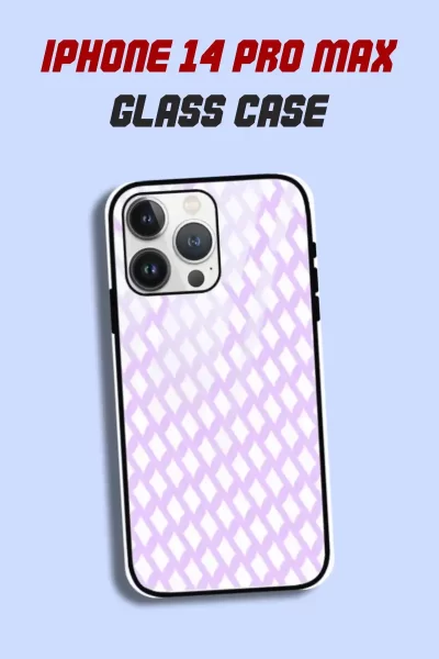 Pink iPhone 14 Pro Max Back Cover Mobile Glass Case