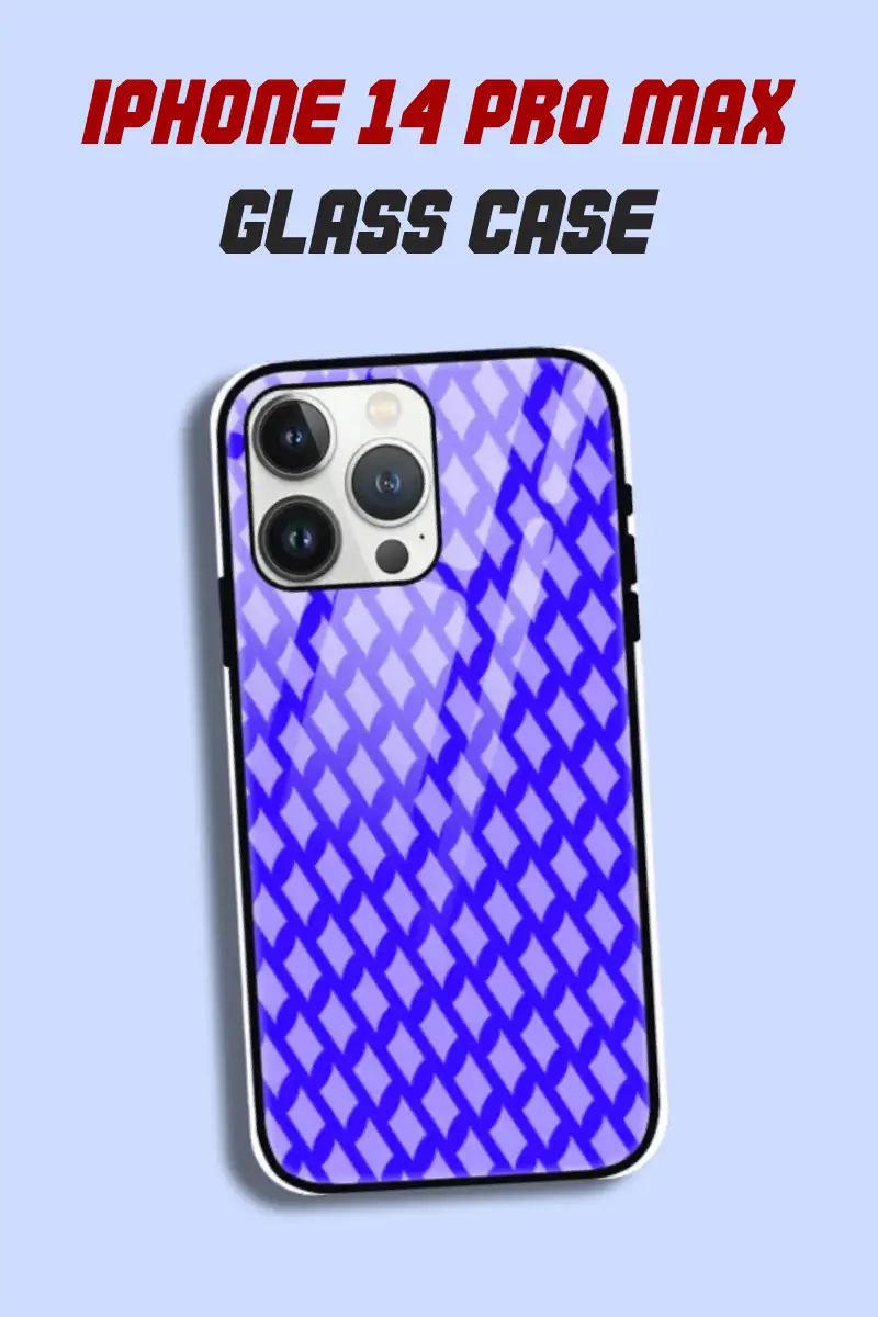 Purple iPhone 14 Pro Max Back Cover Mobile Glass Case - Image 1