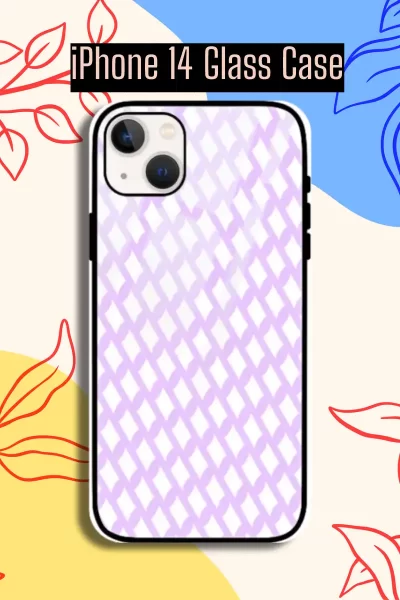 Pink iPhone 14 Mobile Glass Case