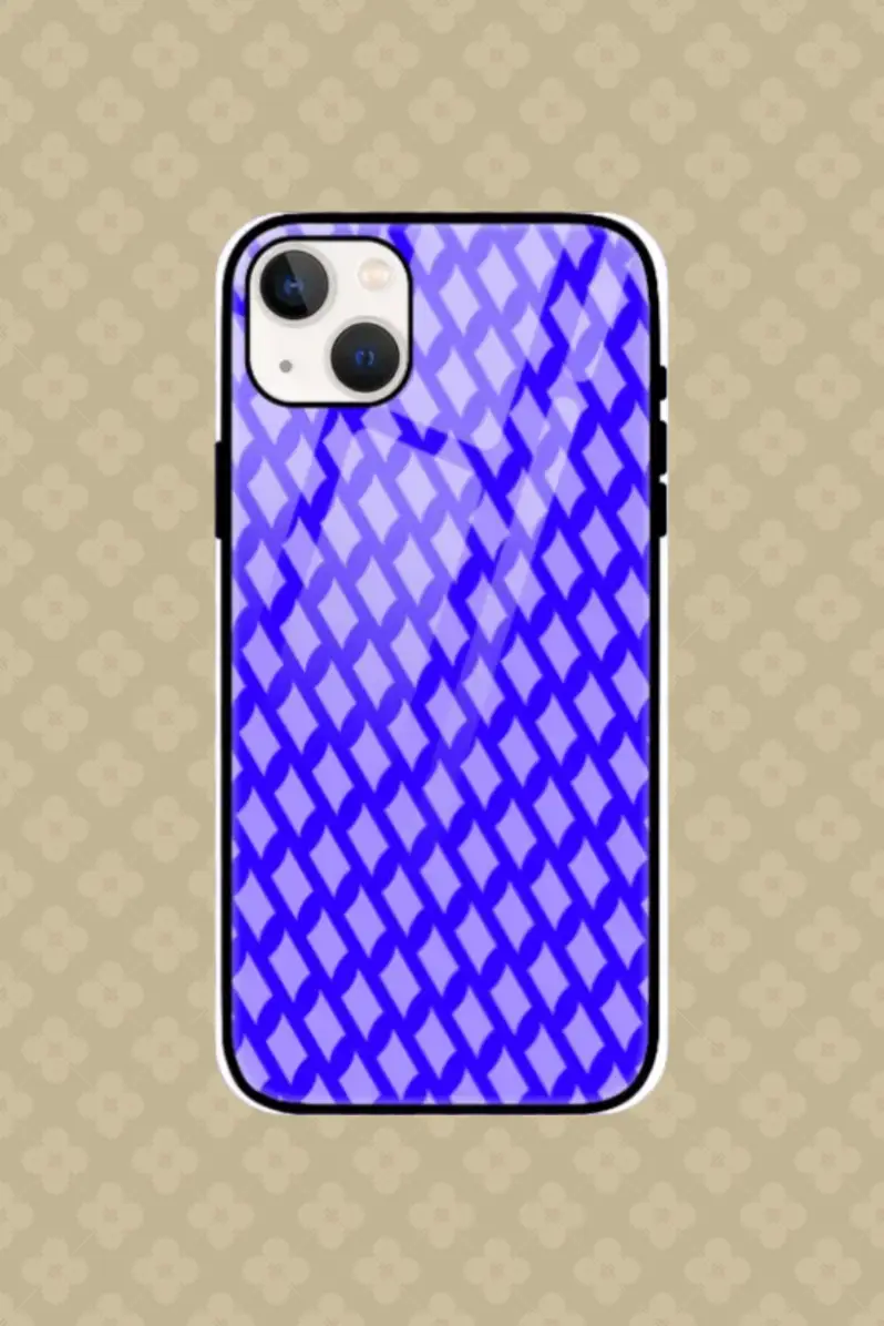 Purple iPhone 13 Back Cover Mobile Glass Case - Image 1