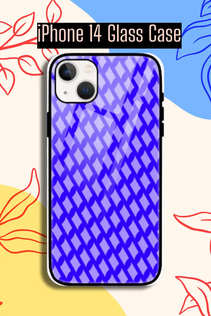 Purple iPhone 14 Mobile Glass Case - Image 1