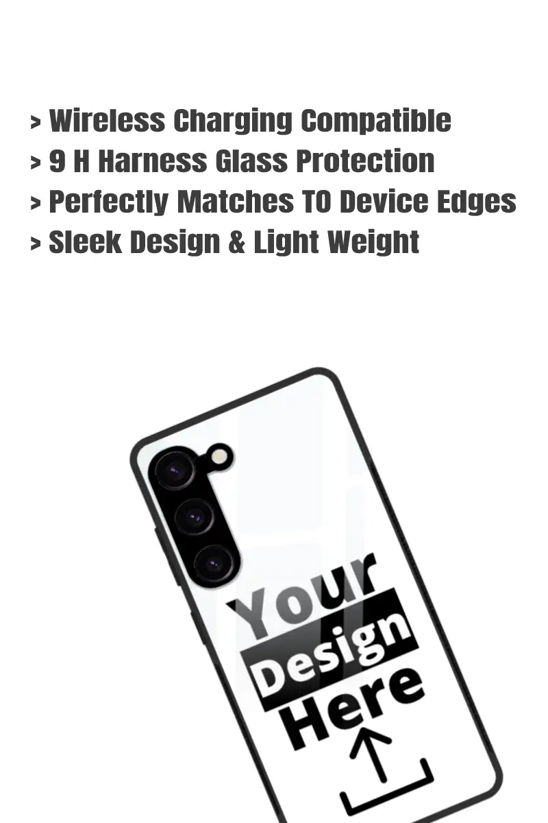 Customised Samsung Galaxy S23 Plus Mobile Back Cover Glass Case - Image 2