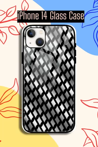 Silver Color iPhone 14 Mobile Glass Case