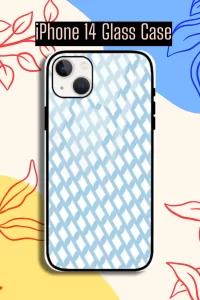 Sky Blue iPhone 14 Mobile Glass Case