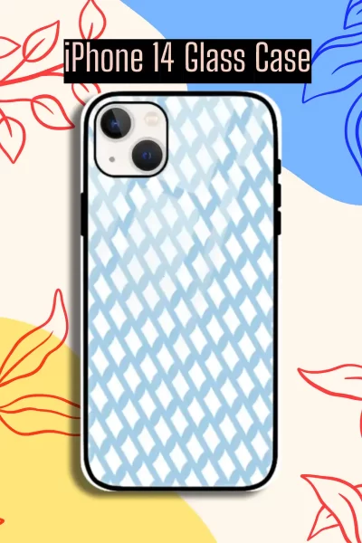 Sky Blue iPhone 14 Mobile Glass Case