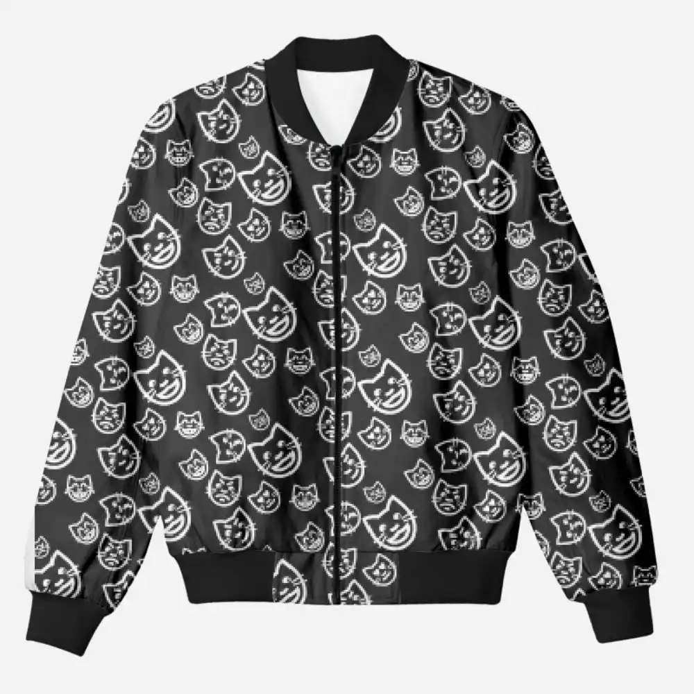 Cats Unisex Printed Bomber Jacket - Image 1