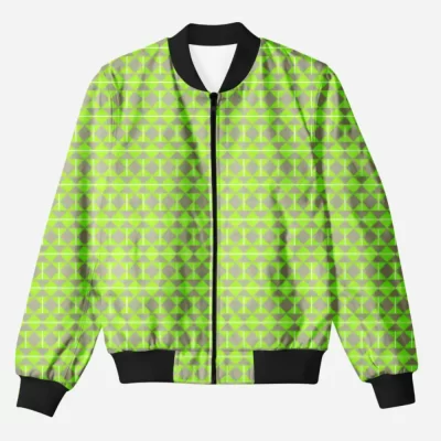 Green Unisex Printed Bomber Jacket