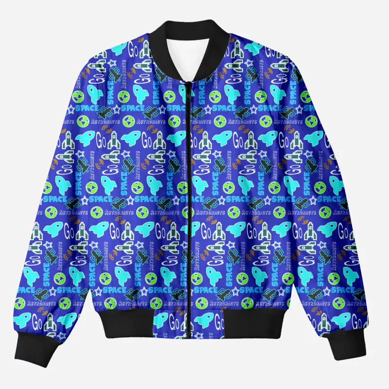 Go Space Printed Bomber Jacket - Image 1