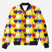 Hearts Unisex Adults Printed Bomber Jacket