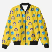 Music Unisex Printed Bomber Jacket