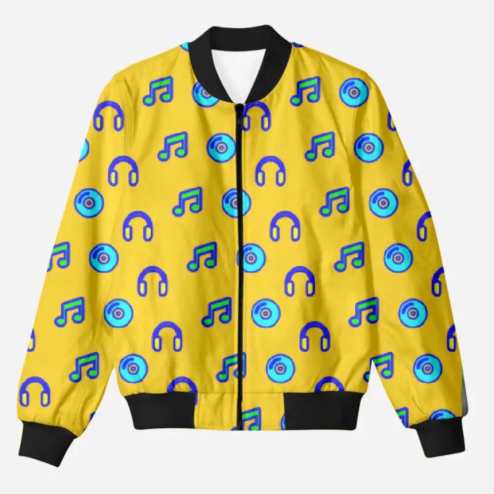 Music Unisex Printed Bomber Jacket - Image 1