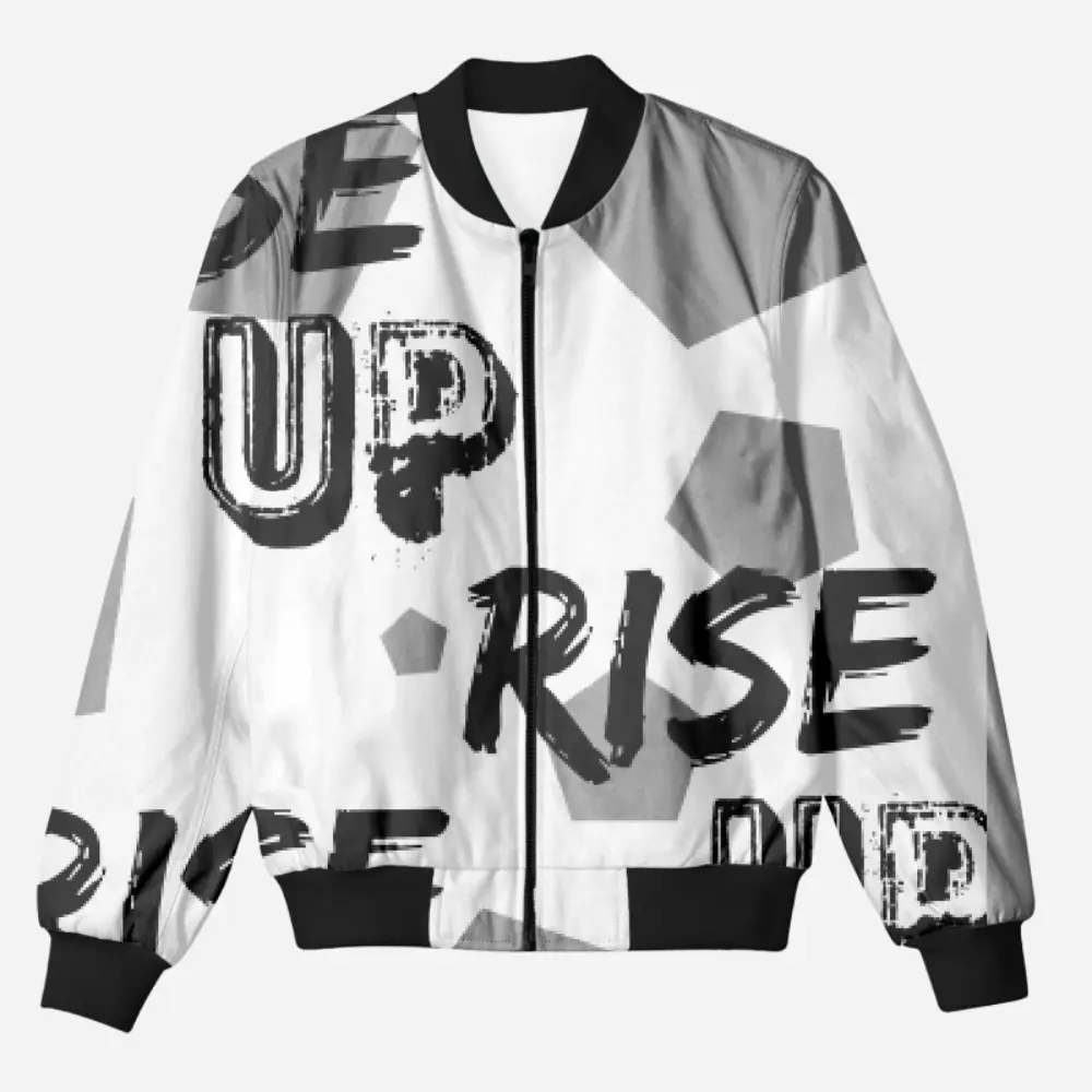 Rise up Adults Printed Bomber Jacket - Image 1