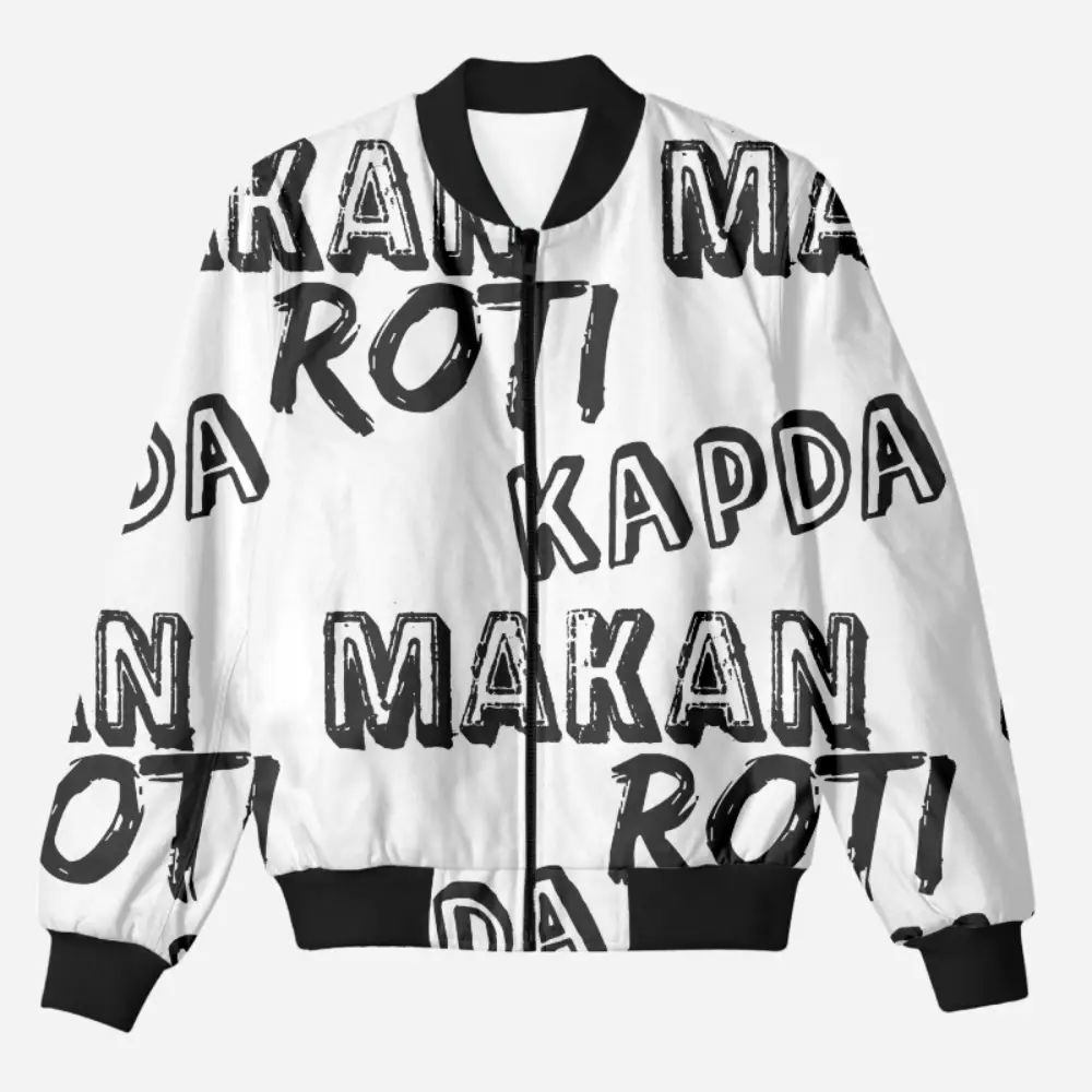 Roti Kapda Makan Vintage Style Bomber Jacket - Image 1