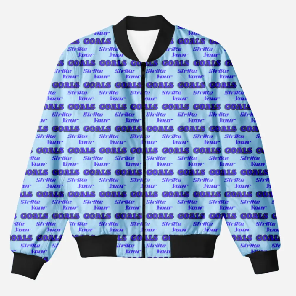 Strike Goals Adults Printed Bomber Jacket - Image 1