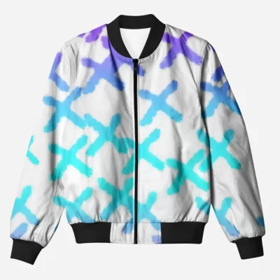 Adults Rainbow X Printed Bomber Jacket