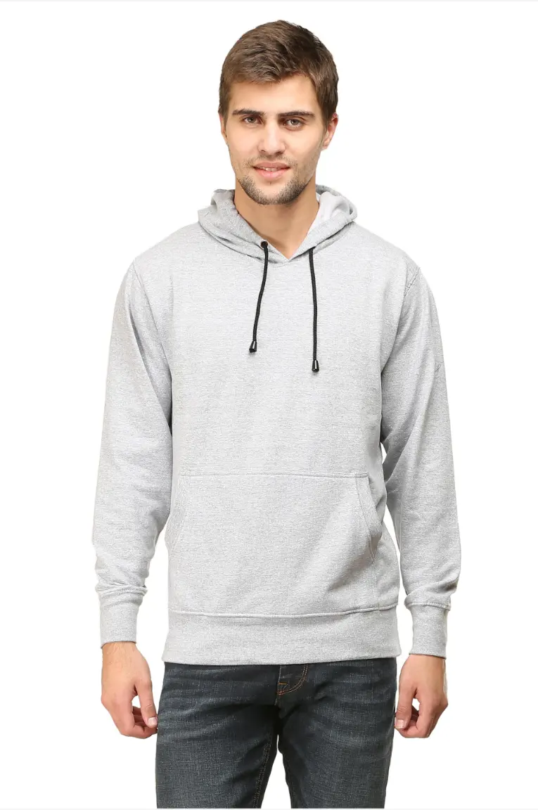 Men & Women Hooded Sweatshirt Mélange Grey