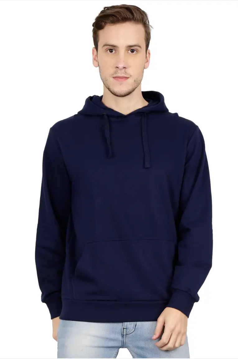 Men & Women Navy Blue Hoodie Sweatshirt