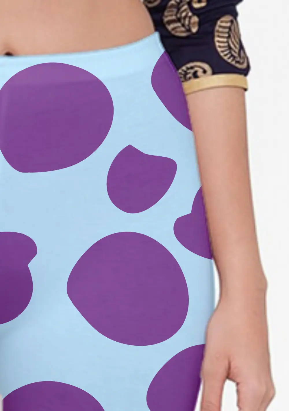 Big Polka Dots Women Capri Leggings Pant - Image 2