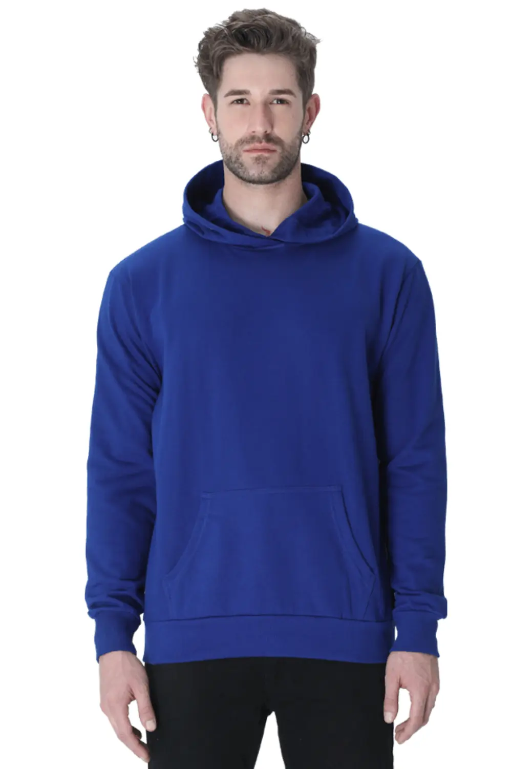Solid Plain Men & Women Hoodie Royal Blue
