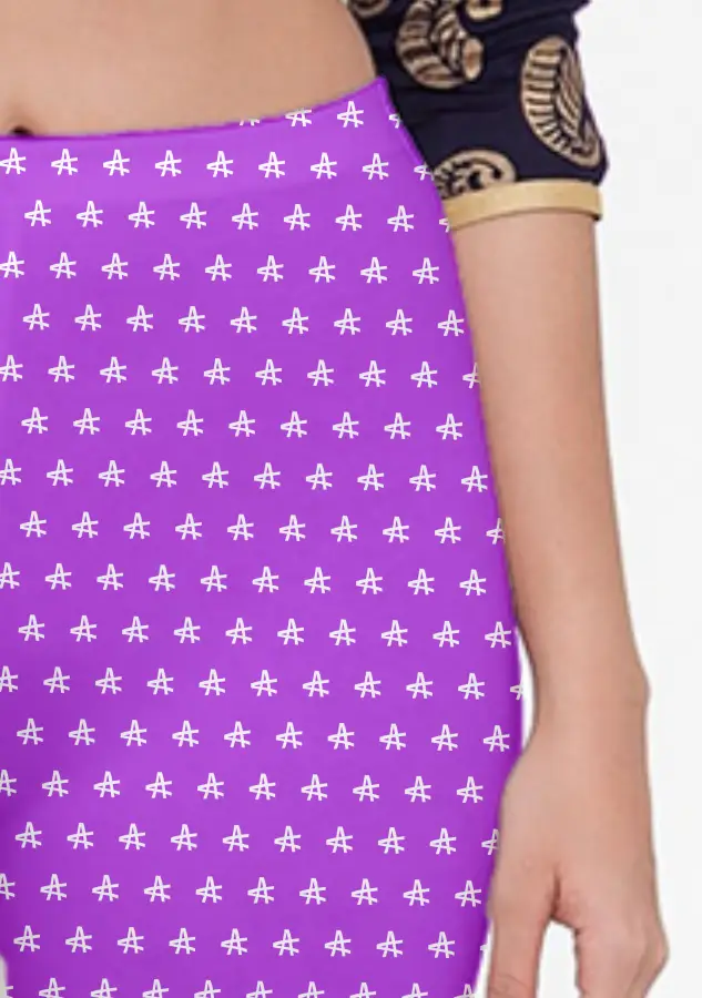 VV Purple Women Capri Leggings Pant - Image 2