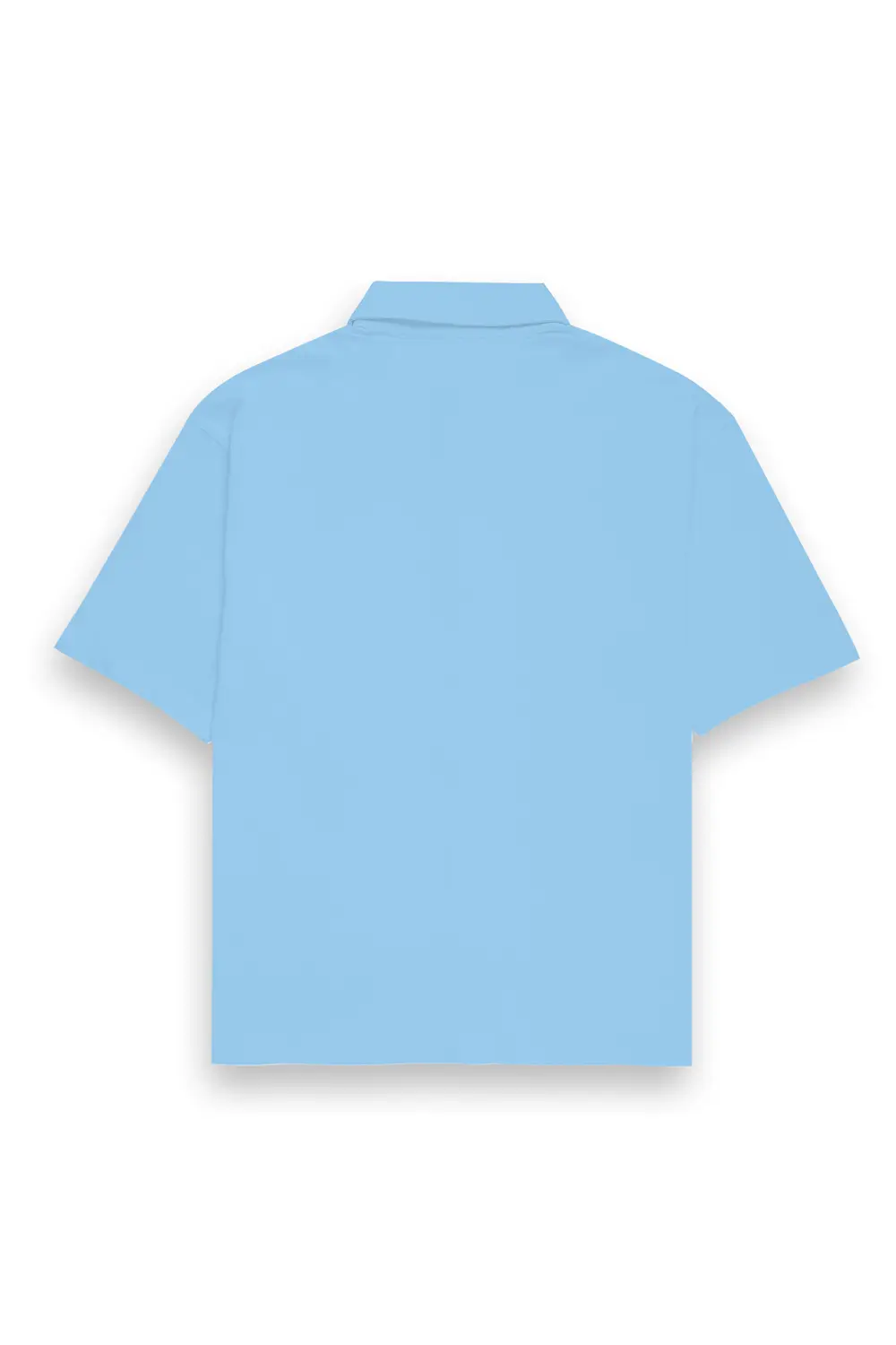 Unisex Oversized Half Sleeve Cotton Shirt Baby Blue - Image 2