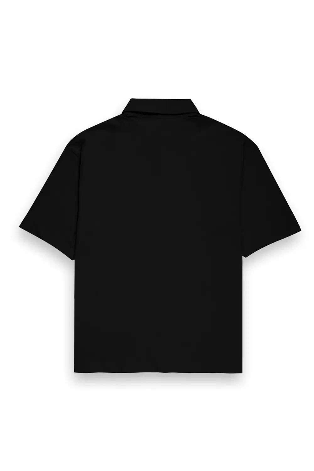 Unisex Oversized Half Sleeve Cotton Shirt Black - Image 2