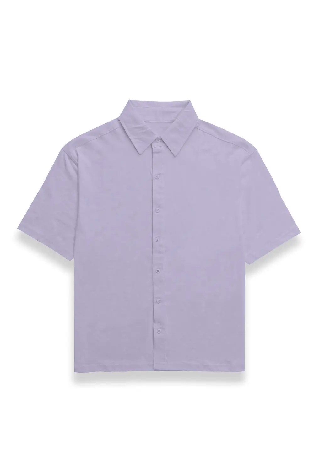 Unisex Oversized Half Sleeve Cotton Shirt Lavender