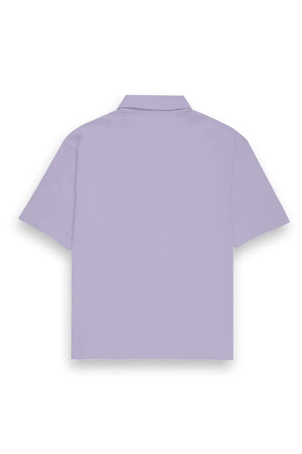 Unisex Oversized Half Sleeve Cotton Shirt Lavender - Image 2