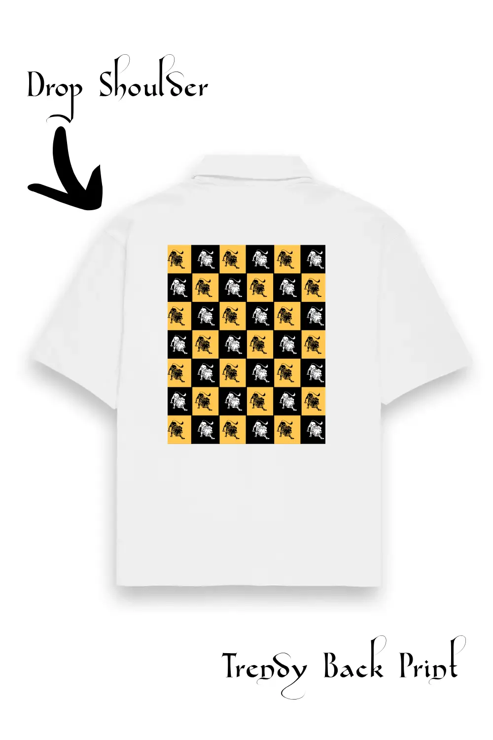 Leo Unisex Oversized Half Sleeve Cotton Shirt White - Image 2