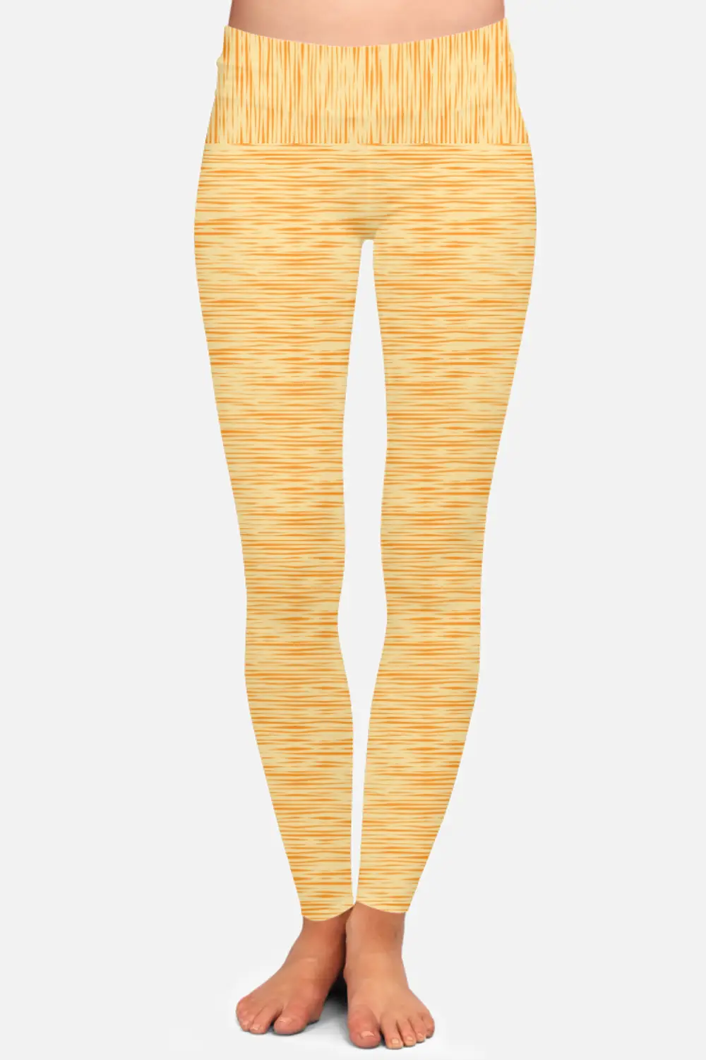 Casual Creamy Women High Waist Leggings Pant