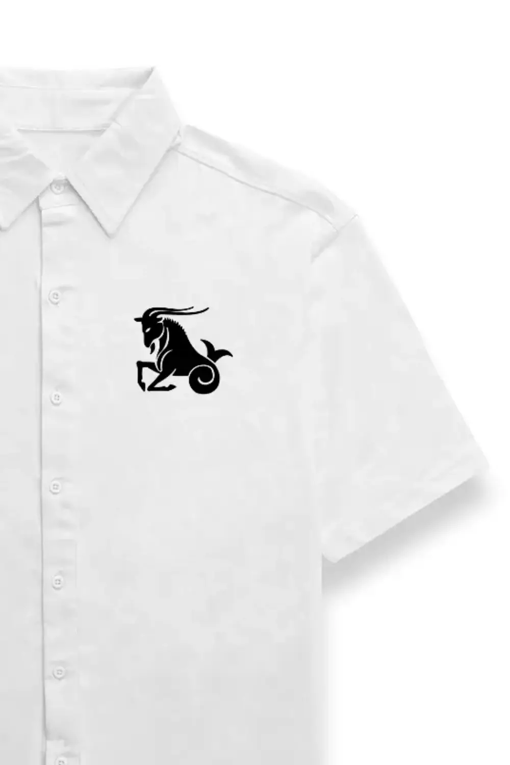 Capricon Unisex Oversized Half Sleeve Cotton Shirt White - Image 2