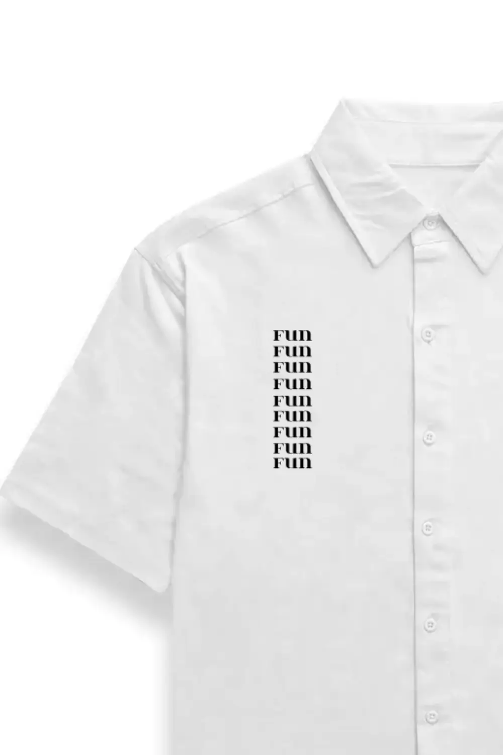 Libra Unisex Oversized Half Sleeve Cotton Shirt White - Image 3