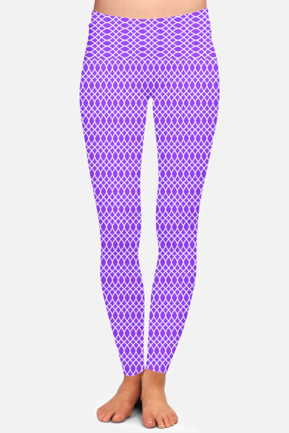 Stretchable Premium Elastane Lycra Purple Women High Waist Leggings Pant