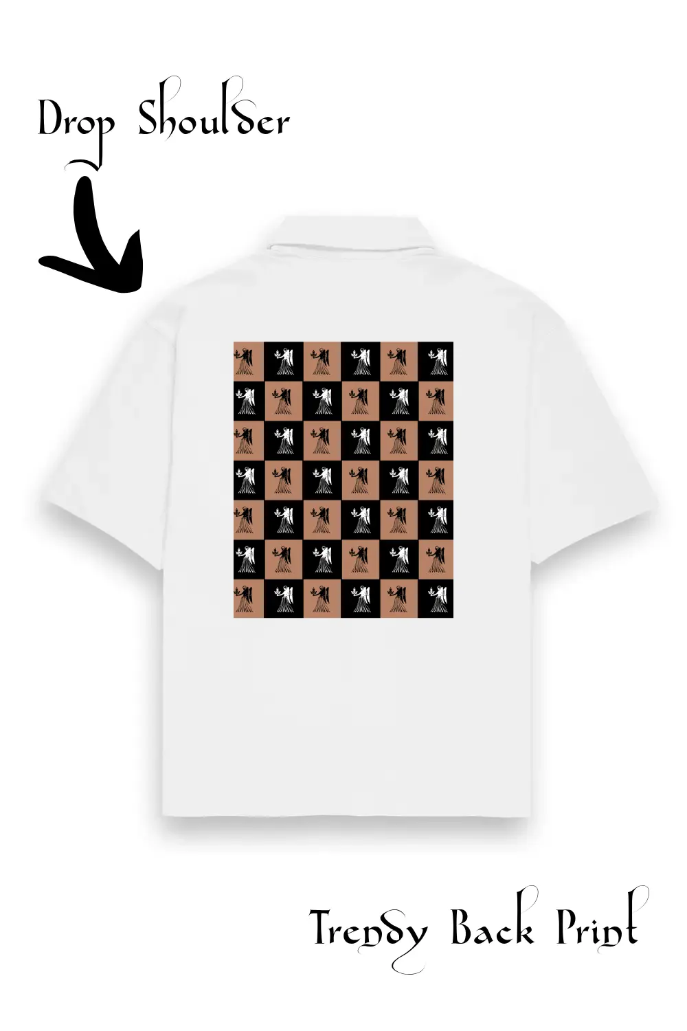 Virgo Unisex Oversized Half Sleeve Cotton Shirt White - Image 3