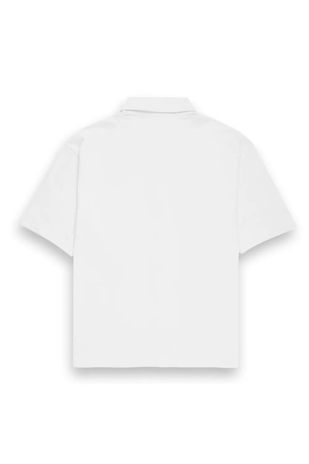 Unisex Oversized Half Sleeve Cotton Shirt White - Image 2