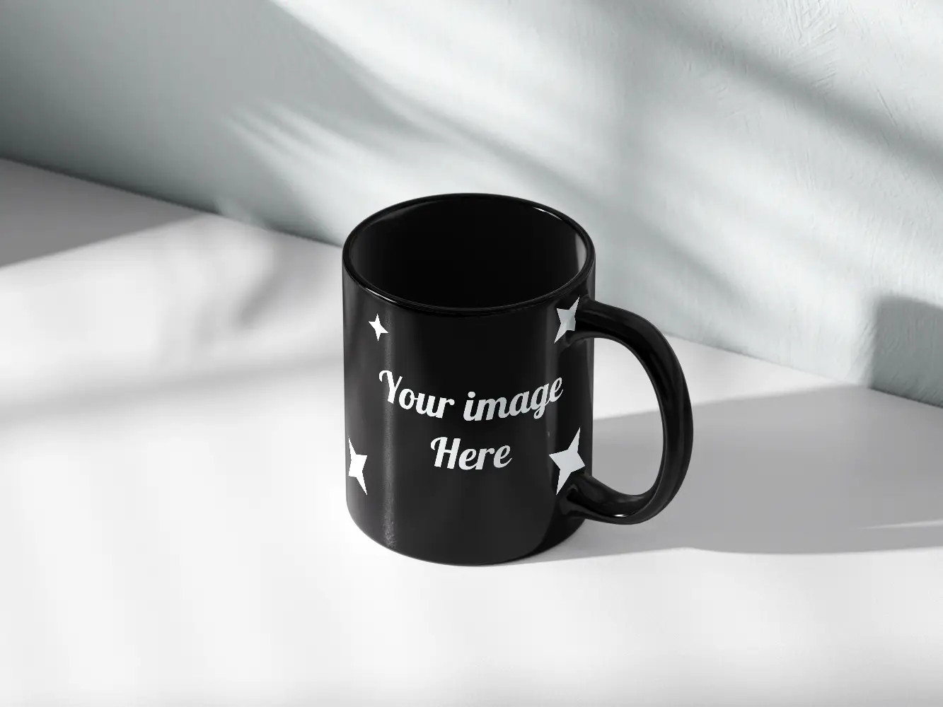 Image Printed Black Coffee Mug