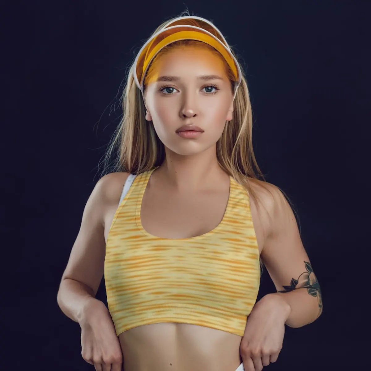 Casual Creamy Full Coverage Women Sports Bra