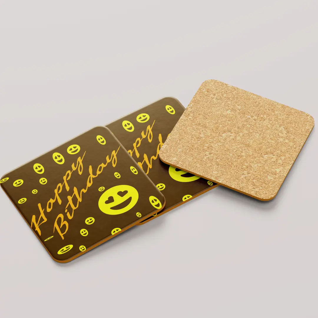 Customized Square Coasters For Tea, Dinning Table Pack Of 5 - Image 5